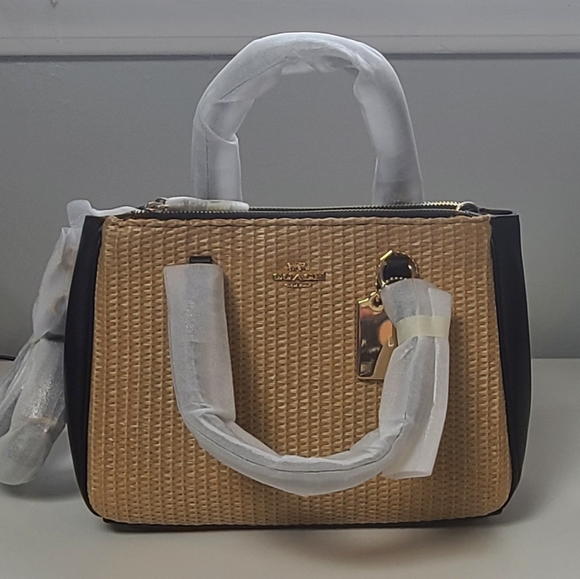 Coach || MINI SURREY CARRYALL (Gld/Blk) - Picture 4 of 7